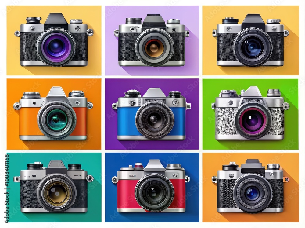Collection of Simple Flat Icons for Modern Design, Business, and Technology Minimalist Style Collection of Simple Flat Icons for Modern Design, Business, and Technology Minimalist Style