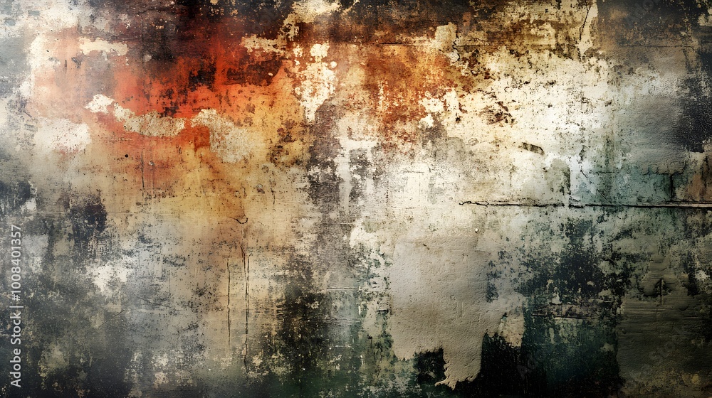 Abstract textured background with earthy tones and weathered effects.