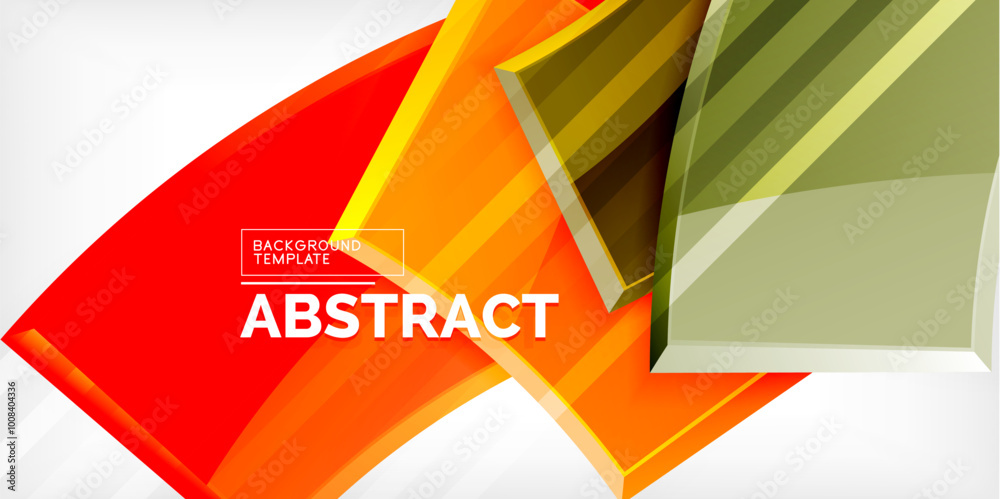 Round 3d shapes, plates background. Creative composition design template Round 3d shapes, plates background. Creative composition design template