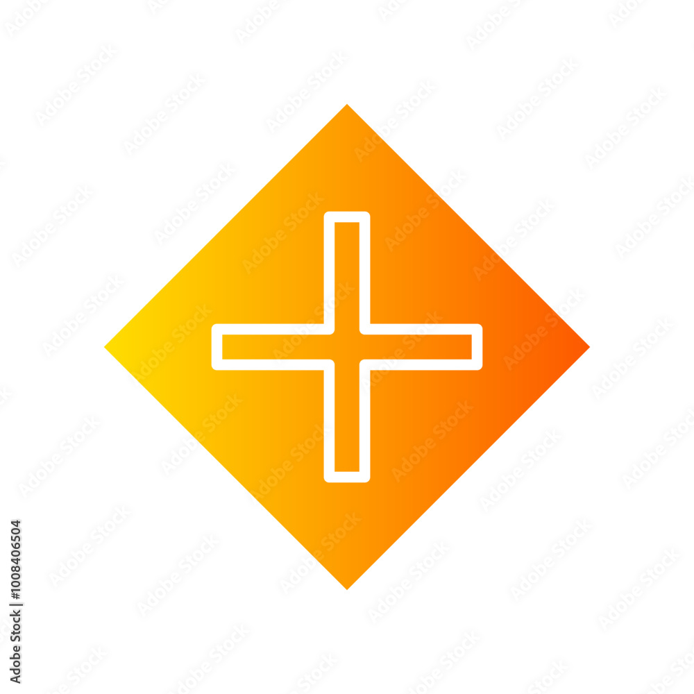 Fototapeta premium intersection gradient icon