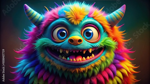 Colorful Classroom Monster Character for Educational Materials and Fun Learning Activities