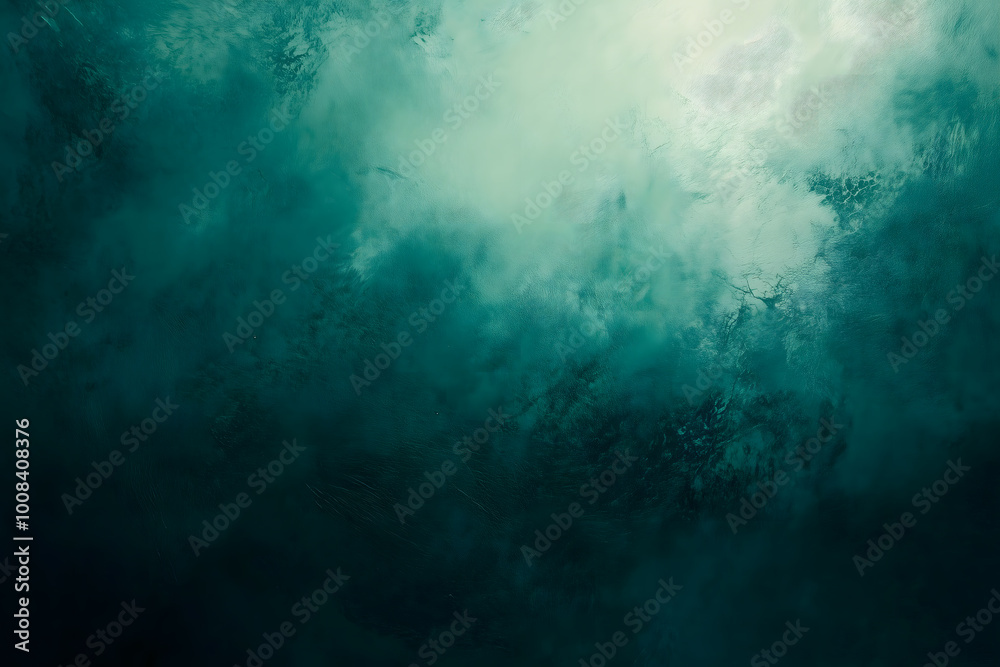 Fototapeta premium Dark green grungy background. Generative Ai.