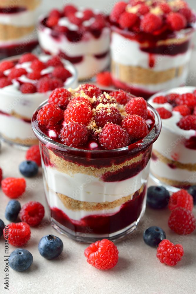 Dessert parfait berries cheesecake Dessert parfait berries cheesecake