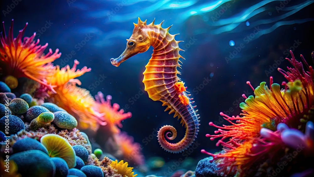 Colorful Seahare Gliding Through Crystal Clear Waters of Tropical Reef Ecosystem in Natural Habitat Colorful Seahare Gliding Through Crystal Clear Waters of Tropical Reef Ecosystem in Natural Habitat