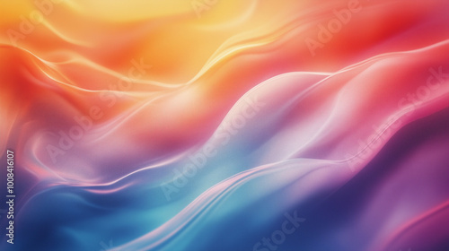 Wallpaper Mural Abstract Gradient Flowing Landscape With Warm and Cool Color Tones and Soft Curves Torontodigital.ca