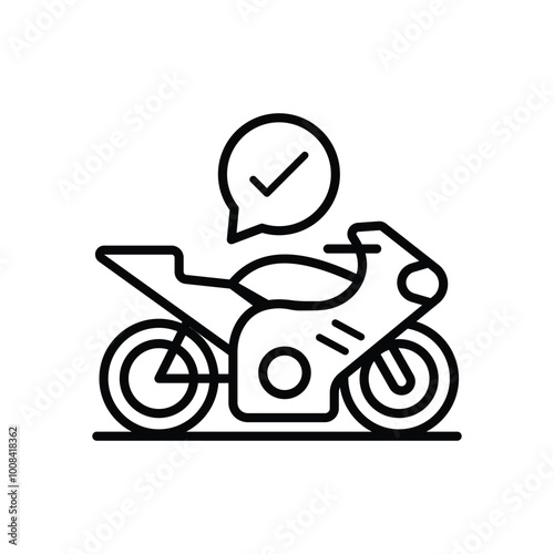 Motorcycle icon vector stock illustration