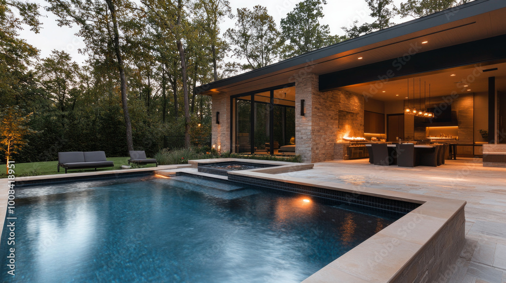 Fototapeta premium luxury swimming pool