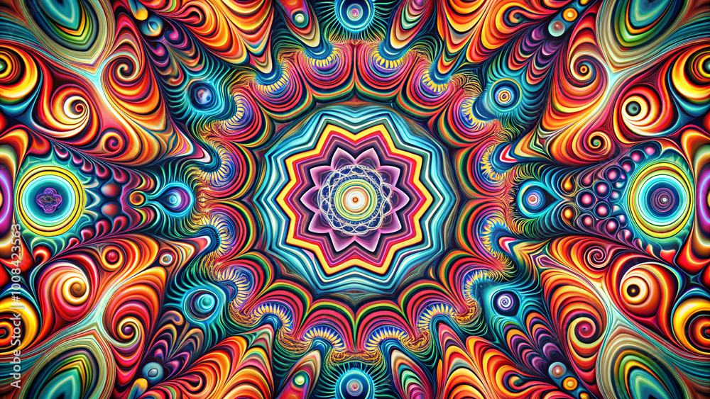 Psychedelic optical art seamless pattern Psychedelic optical art seamless pattern