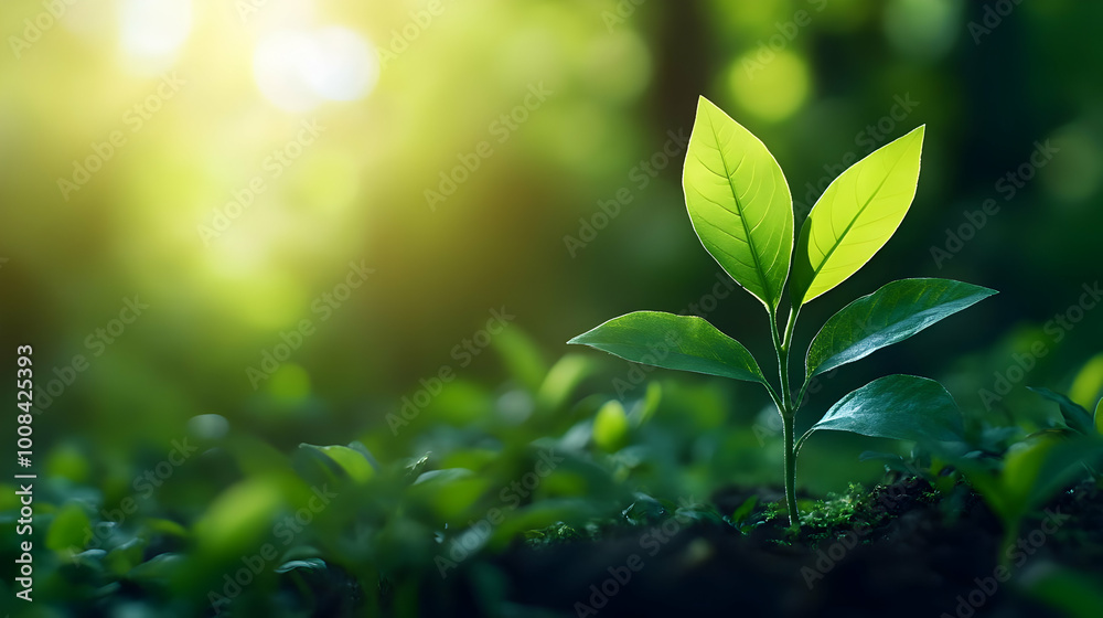 New Life Plant Growth Photo - Green Leaves, Sunlight, Nature