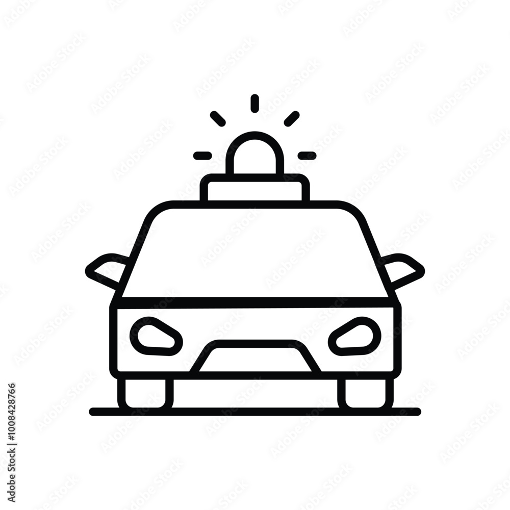 Police Car icon vector stock illustration Police Car icon vector stock illustration