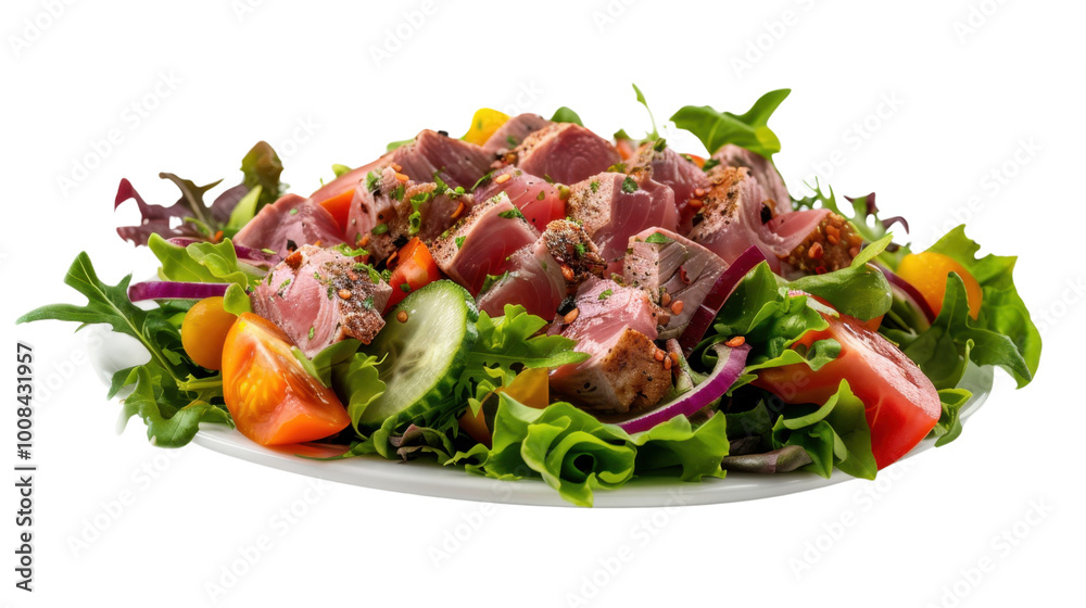 Tuna salad on white background Tuna salad on white background