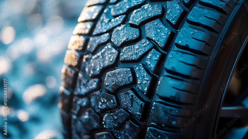 Close-Up Photo of Winter Tire Tread in Snow Close-Up Photo of Winter Tire Tread in Snow