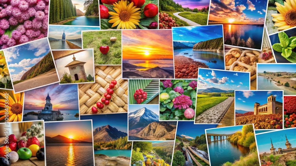 Fototapeta premium Creative Picture Collage Ideas for Personal Projects, Social Media, and Home Decor Inspiration
