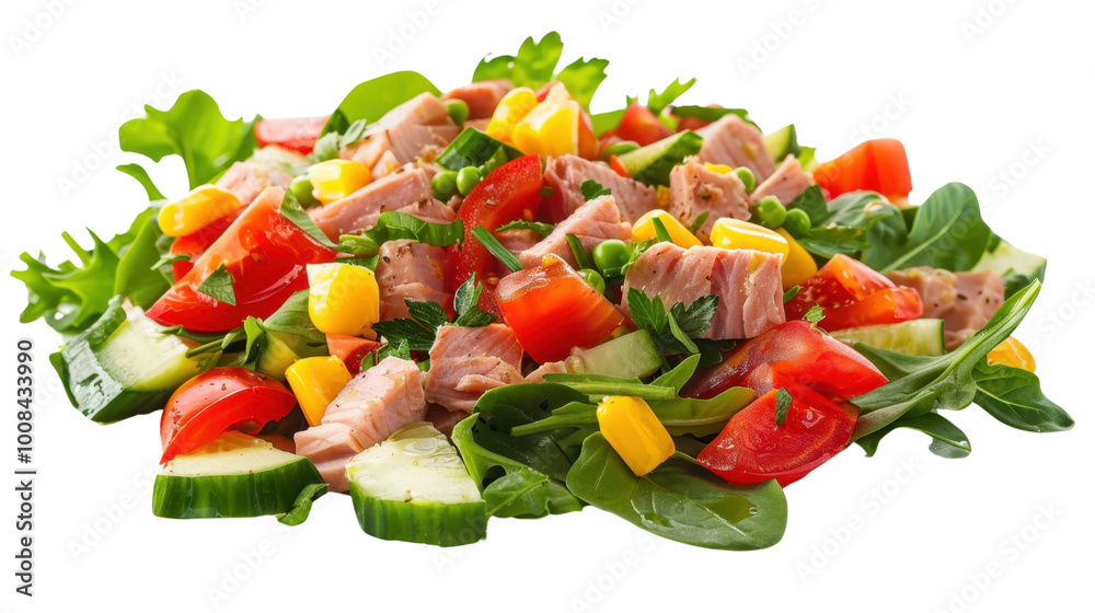 Tuna salad on white background Tuna salad on white background