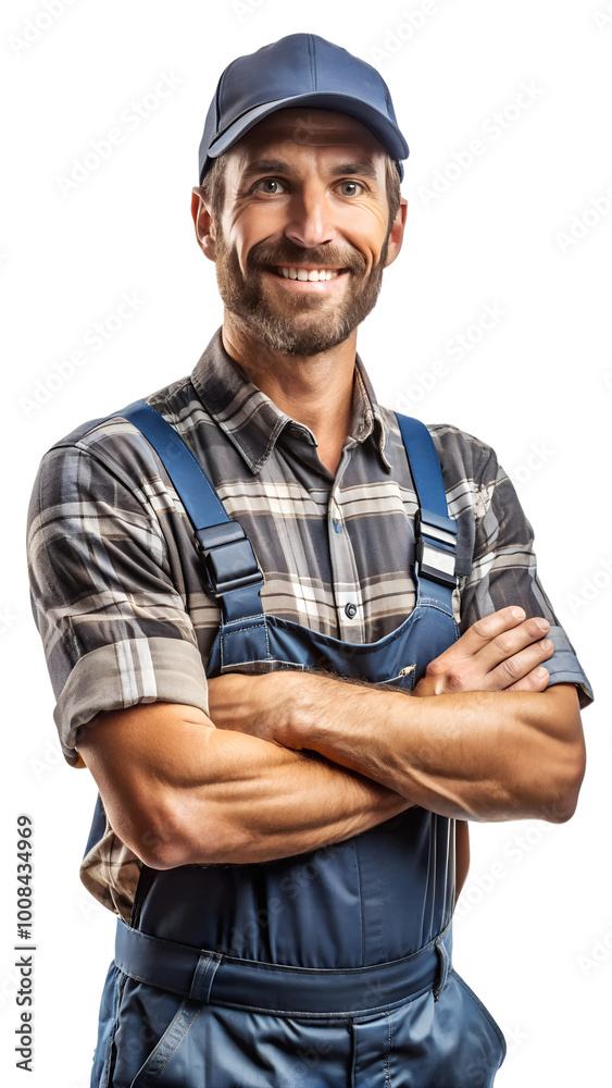 A repairman with folded arms A repairman with folded arms