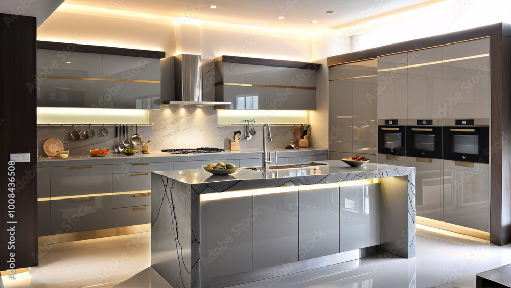 Cutting-Edge Kitchen Design with Elegant Marble Touches Cutting-Edge Kitchen Design with Elegant Marble Touches
