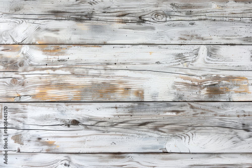 Fototapeta premium Weathered wood texture featuring rustic boards in a light gray finish, showcasing the natural beauty and charm of organic materials in home decor.