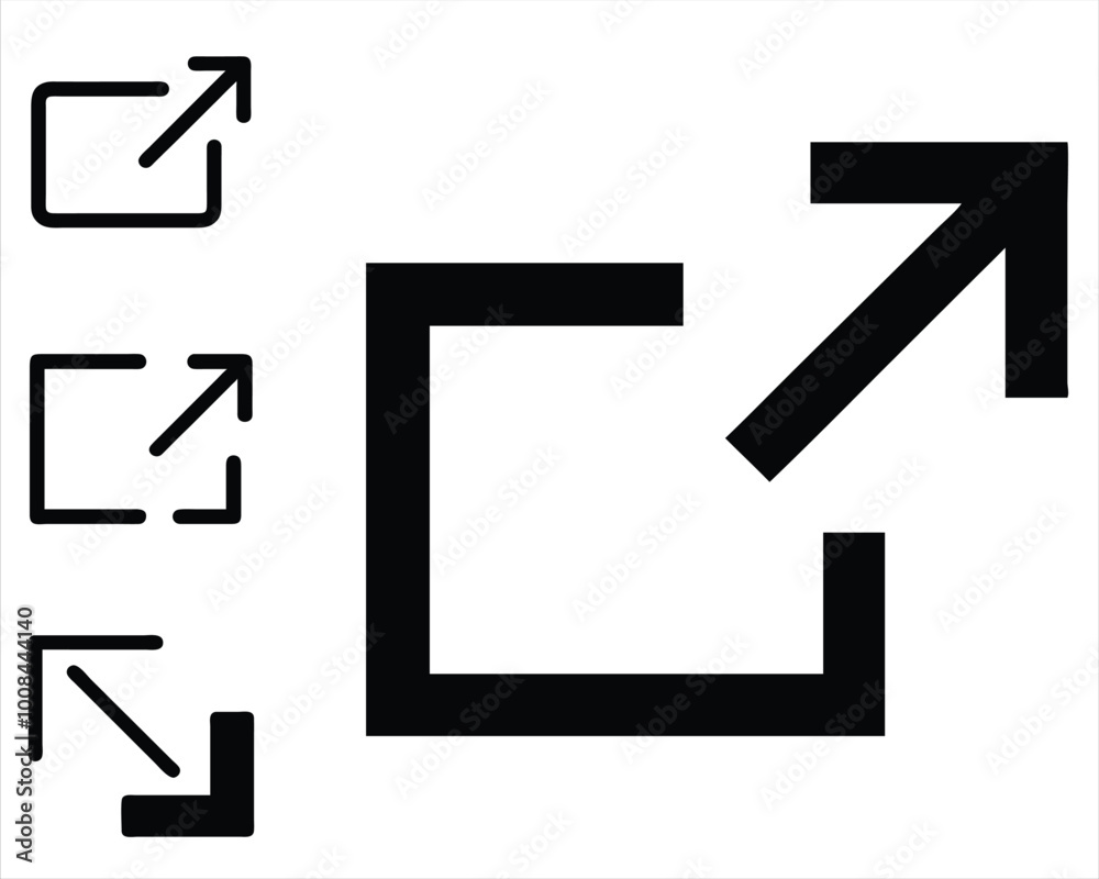 Fototapeta premium External link icons. link icon set. Adobe vector stock. EPS 10.