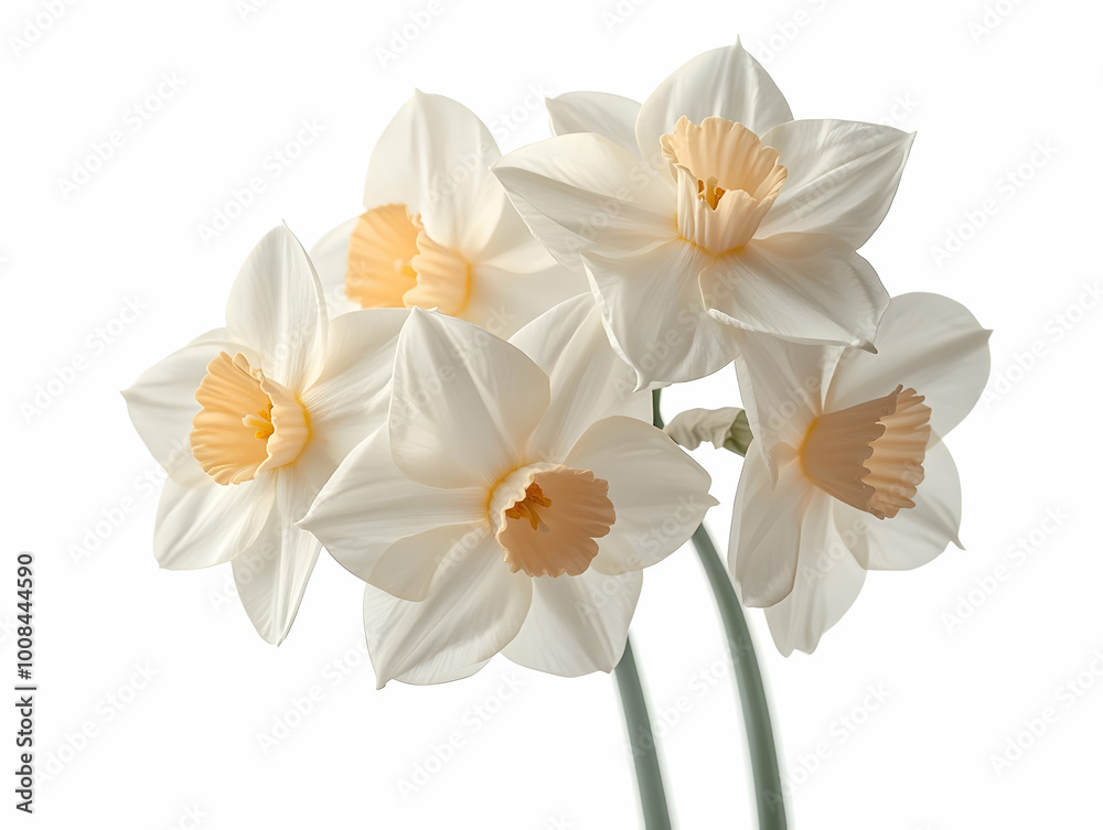 Delicate Beauty Peach Narcissus Photo Delicate Beauty Peach Narcissus Photo