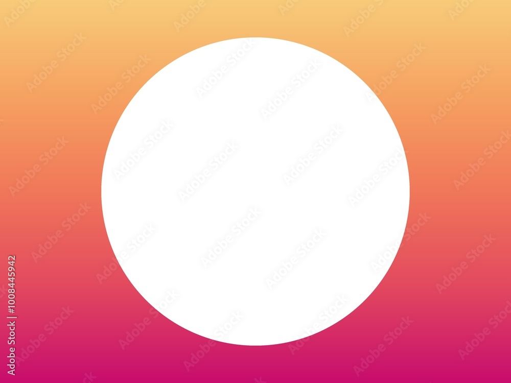 Abstract background with a white circle on a gradient of orange and pink Abstract background with a white circle on a gradient of orange and pink
