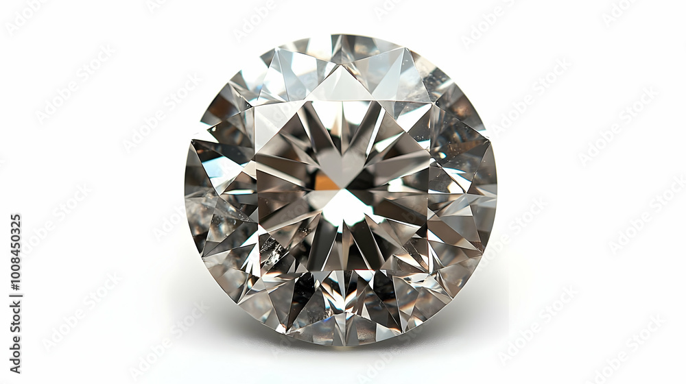Sparkling Oval Cut Diamond Photo on White