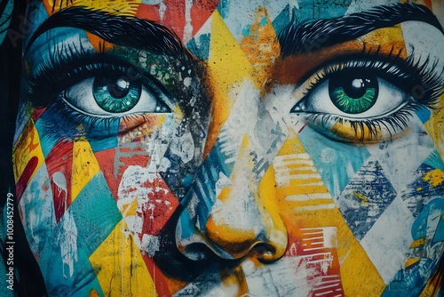 portrait of a woman with painted face
