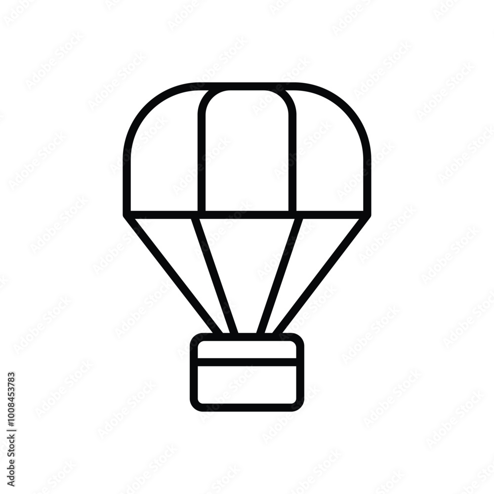 Paraglider icon vector stock illustration Paraglider icon vector stock illustration
