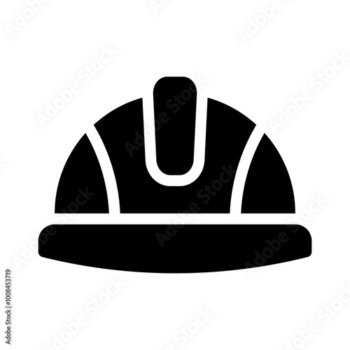 Icon Hard Hat With Style Glyph