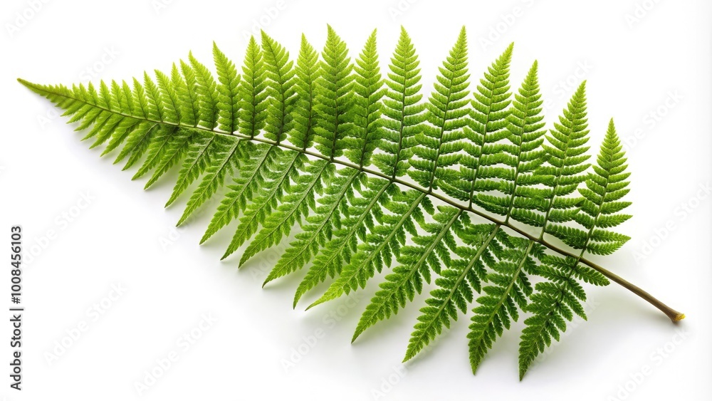 Phymatosorus Grossus fern leaf featuring die-cut transparency on a pristine white background, perfect for nature-inspired designs and creative applications in various artistic projects.