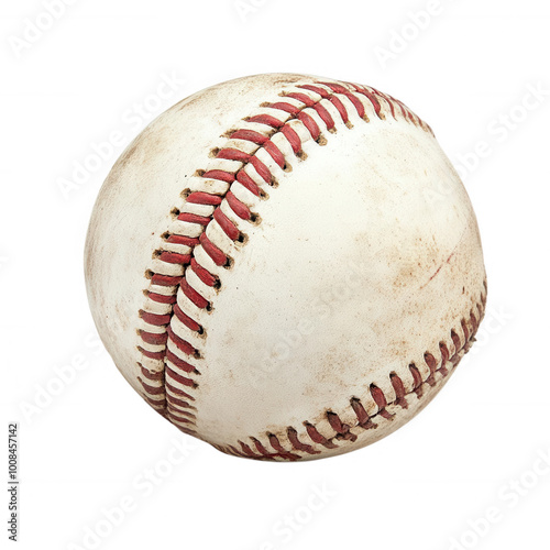 Wallpaper Mural A worn baseball with red stitching, transparent background Torontodigital.ca