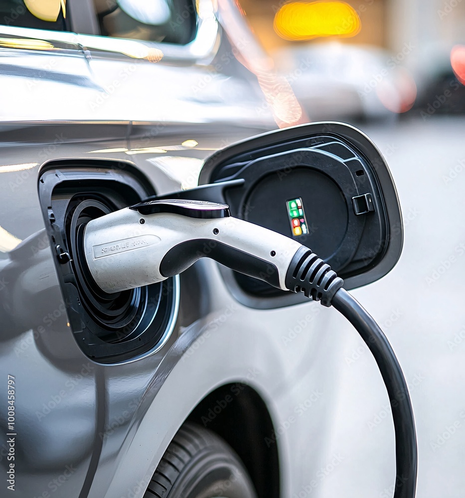 Electric vehicles at a logistics facility fast charging station, showcasing sustainability in fleet management with surrounding copy space for text or branding. Electric vehicles at a logistics facility fast charging station, showcasing sustainability in fleet management with surrounding copy space for text or branding.