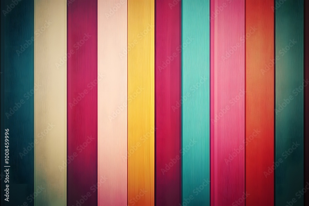 Colorful vertical wooden planks arranged in a vibrant pattern. Colorful vertical wooden planks arranged in a vibrant pattern.