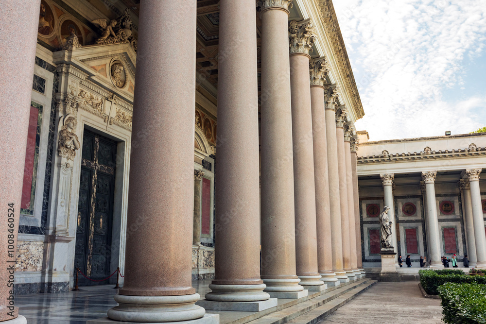 Basilica of St. Paul Outside the Walls in Rome. The Catholic religion. Basilica of St. Paul Outside the Walls in Rome. The Catholic religion.