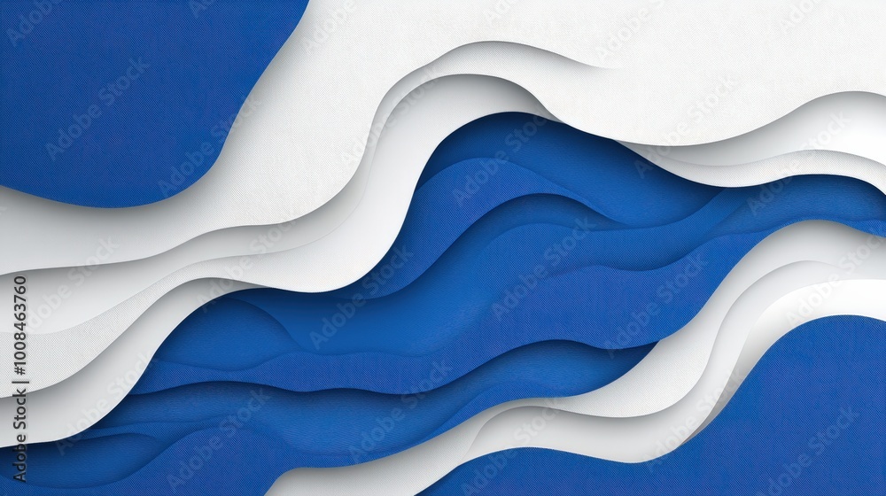 Blue and White Abstract Wave Pattern Design Blue and White Abstract Wave Pattern Design