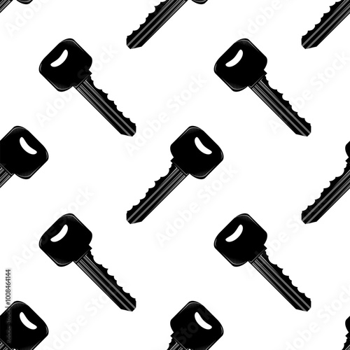 Vector key icon isolated on white background. Key icon. Lock or unlock sign. Padlock. Lock symbol. Unblock. Password icon. Access sign. Private access. Logo template. Safety symbol. Door key.