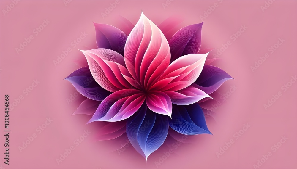 Fototapeta premium Abstract pink gradient flower