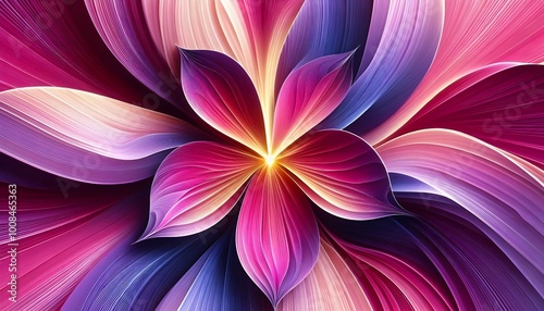 Abstract pink gradient flower