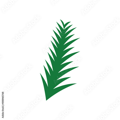 Wallpaper Mural Pine leaf icon isolated on white background for your web and mobile app design. green leaf and plant illustration element design Torontodigital.ca