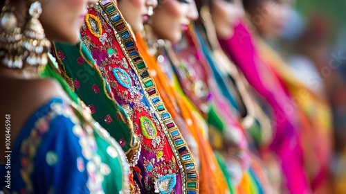 Vibrant Ethnic Textiles and Embroidered Costumes Showcasing Diverse Global Cultural Traditions