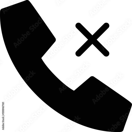 Simple vector icon decline call
