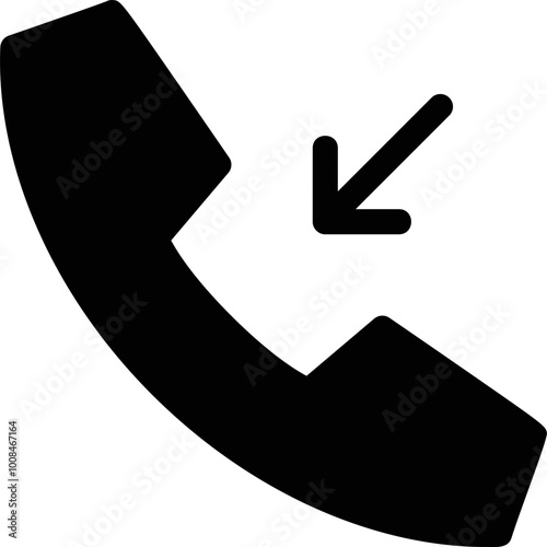 Simple vector icon incoming call