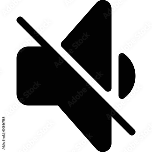 Simple vector icon muted sound