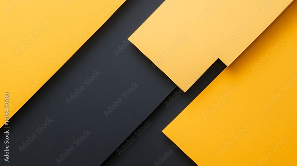 Abstract Geometric Background with Yellow and Black Abstract Geometric Background with Yellow and Black
