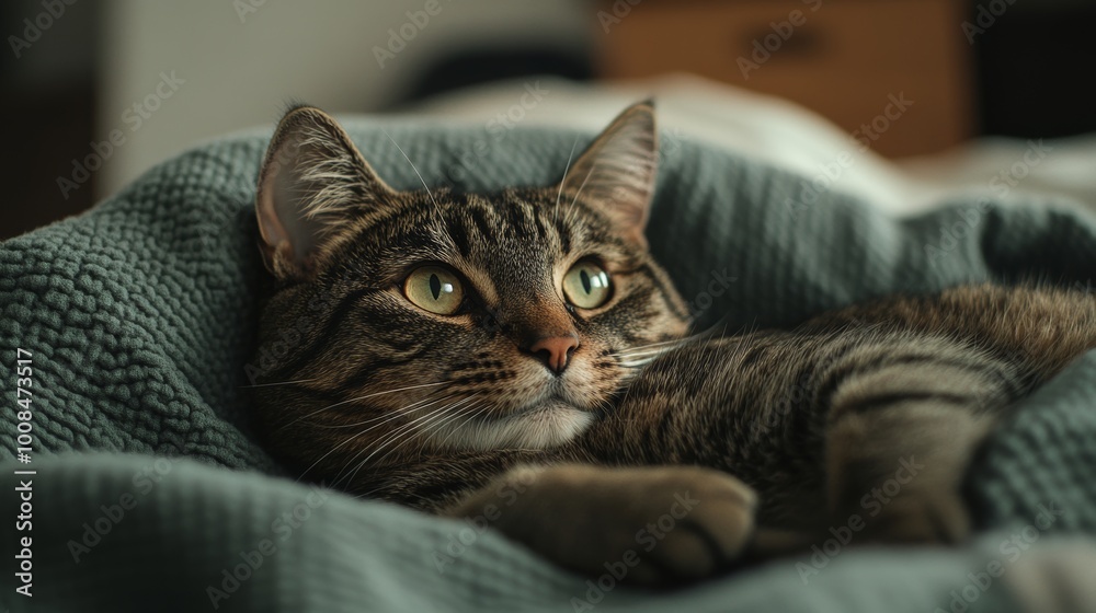 An adorable real-life photo of a cat in a cozy setting, capturing its playful or relaxed demeanor, with ample space for text or additional design elements An adorable real-life photo of a cat in a cozy setting, capturing its playful or relaxed demeanor, with ample space for text or additional design elements