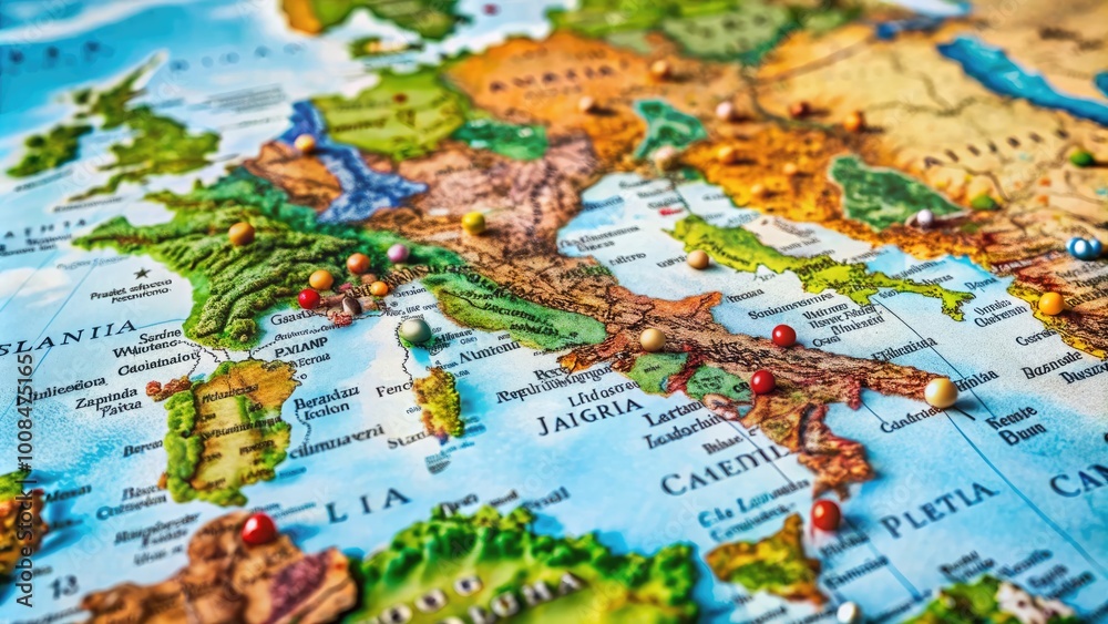 Detailed Iconic Map of Italy with Regions and Major Cities for Travel and Educational Purposes Detailed Iconic Map of Italy with Regions and Major Cities for Travel and Educational Purposes
