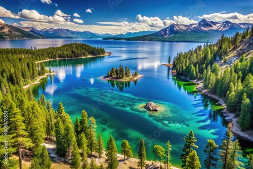 Detailed Map of Lake Tahoe Region Highlighting Natural Features and Surrounding Areas for Navigation