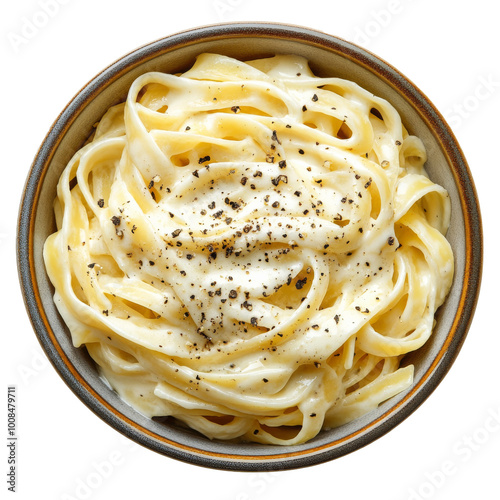 Obraz na płótnie Generative ai illustration of A bowl of fettuccine pasta w salonie