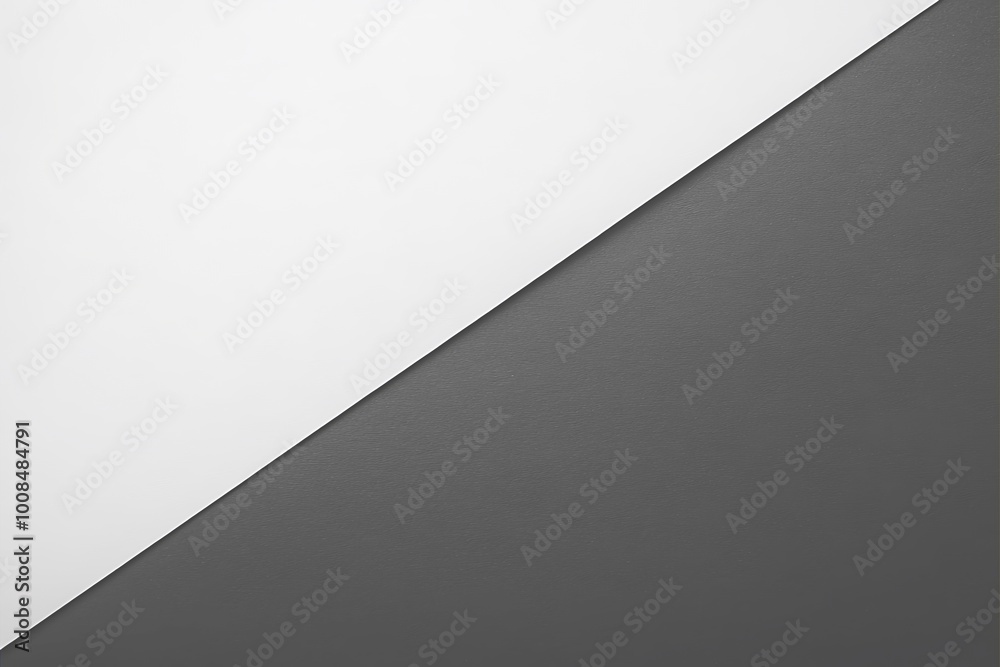 Abstract Diagonal Split of White and Gray Abstract Diagonal Split of White and Gray