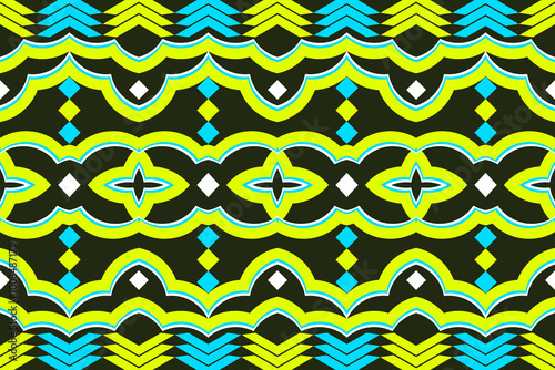 Brown and Red Tribal Geometric Pattern 