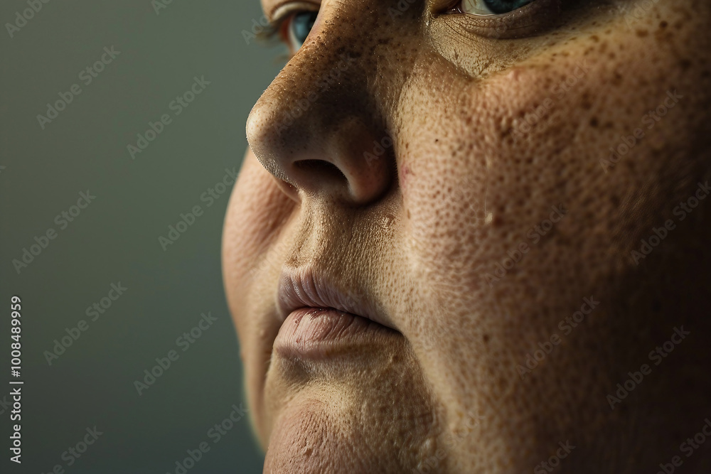 Fototapeta premium Illustration of people with obesity made generative AI technology